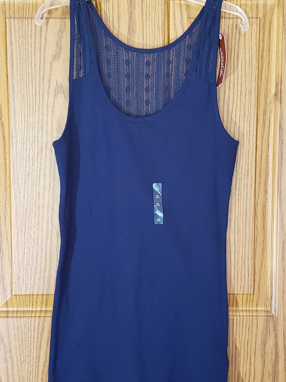 Arizona Jean Company Navy Blue Lace-Back Tank Top. Xl